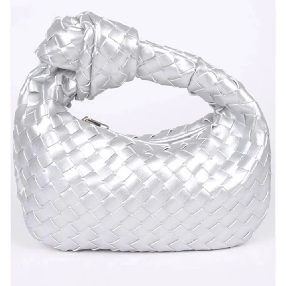 Mini Woven Handbag Clutch from A New Day in silver new 🆕